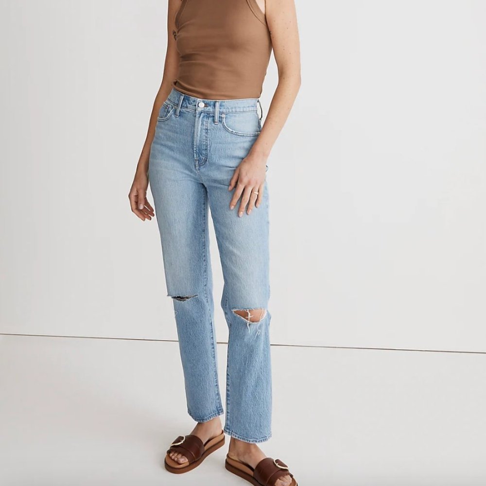 NWT (Madewell) The Perfect Vintage Straight Jean in Westanna Wash